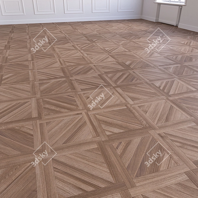 Premium 3D Wood Flooring Model 3D model image 4