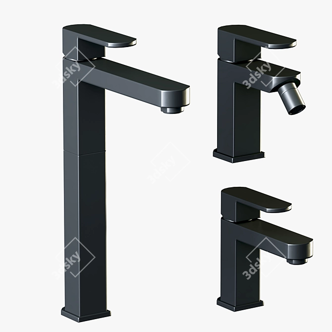 Roadster Bathroom Fixtures Set 3D model image 5