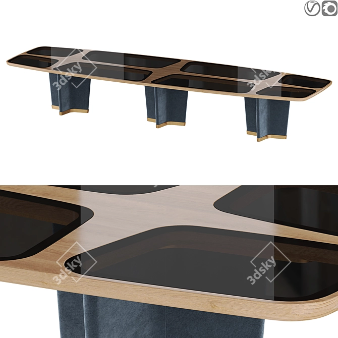 Italian Designer Giorgetti Bigwig Desk 3D model image 1