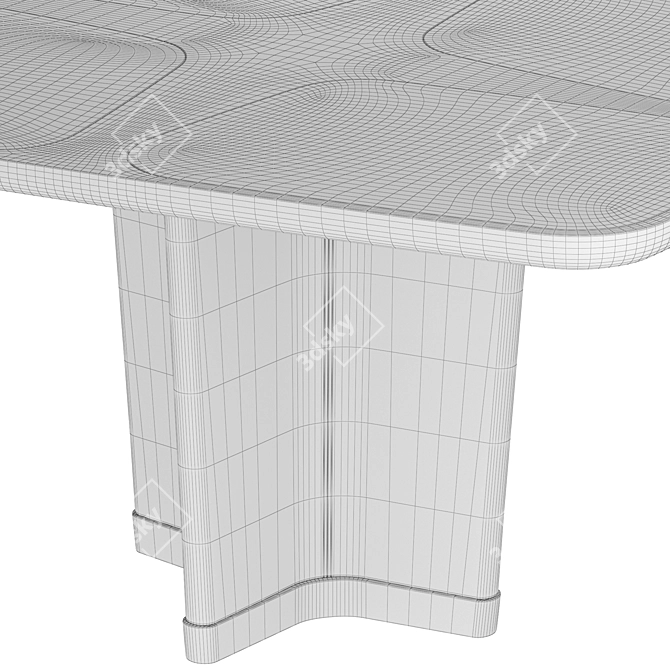 Italian Designer Giorgetti Bigwig Desk 3D model image 4