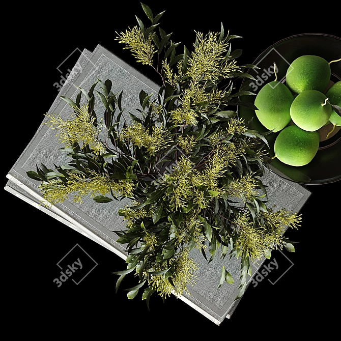 Elegant Floral Decor Bouquet 3D model image 3