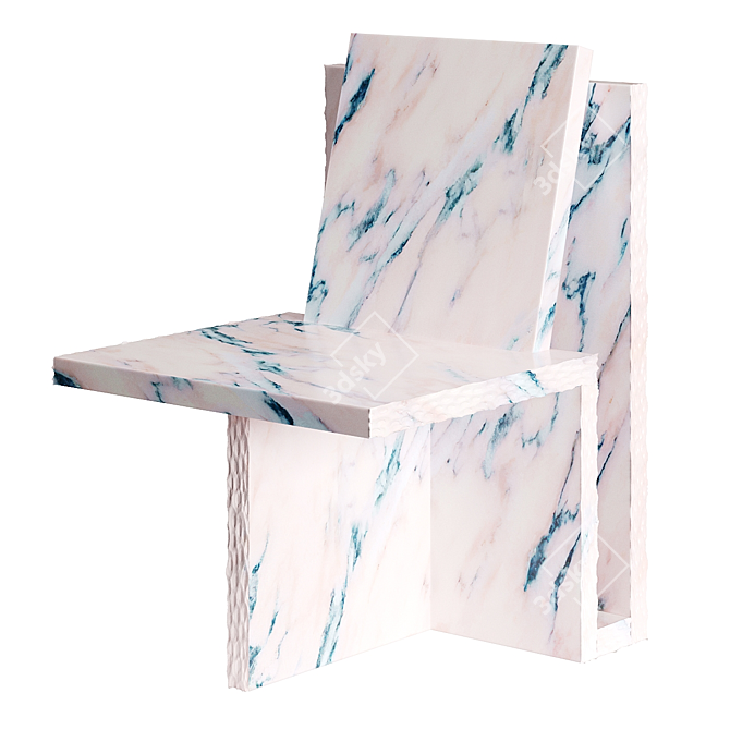 Stylish Stone Chair: Six N. Five 3D model image 1