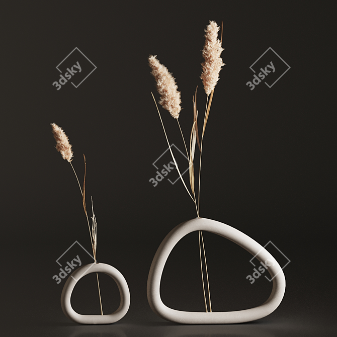 Natural Decor Plant Set 01 3D model image 1