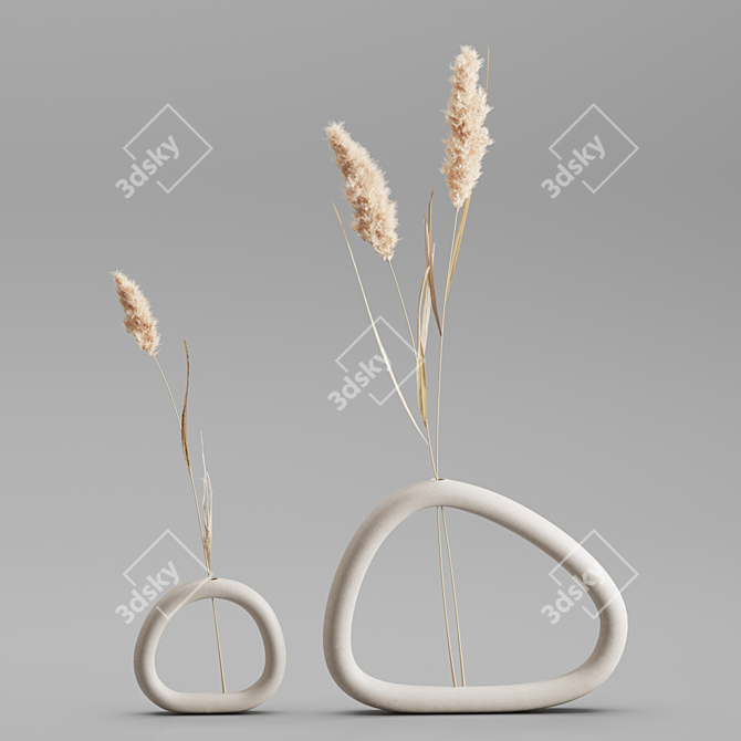 Natural Decor Plant Set 01 3D model image 5