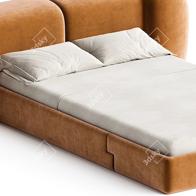 Luxurious Zana Teddy Headboard 3D model image 2