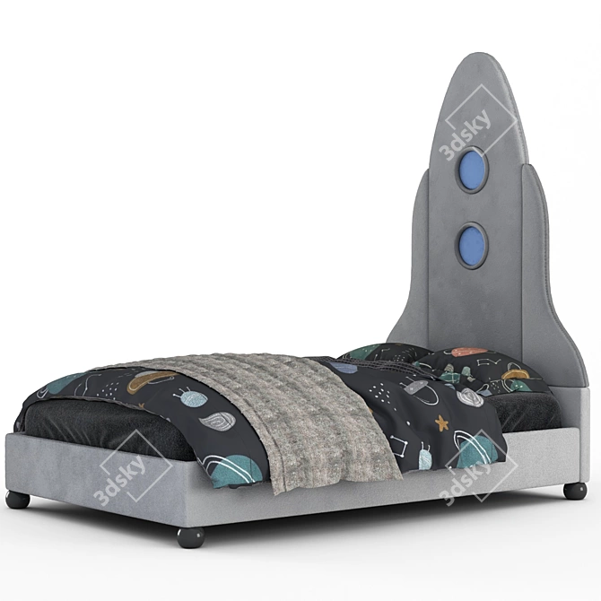 Cosmic Kids Space-themed Bed 3D model image 3