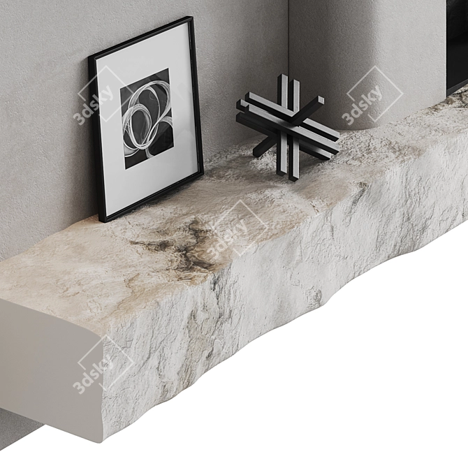 Monolithic Fireplace Zone 3D model image 5