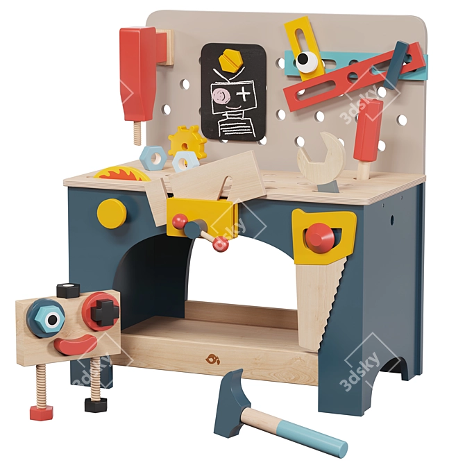 Compact Tabletop Tool Bench 3D model image 1