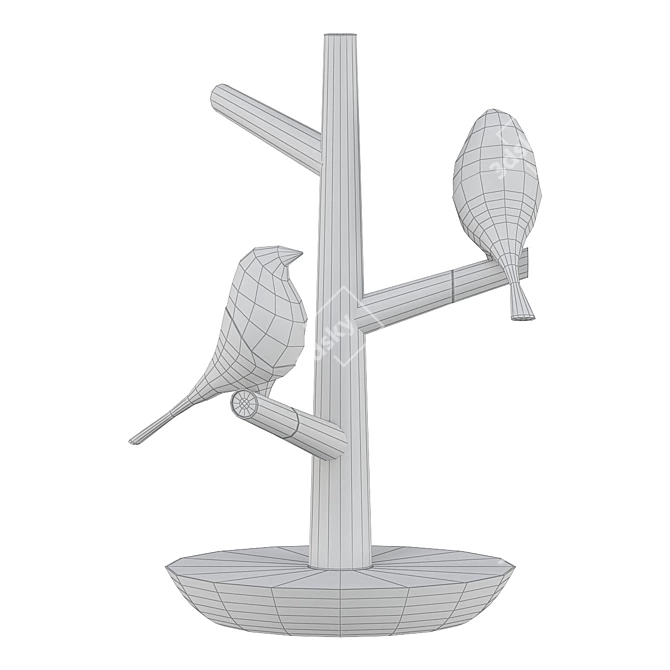 Vintage Bird Cage Table Lamp 3D model image 2