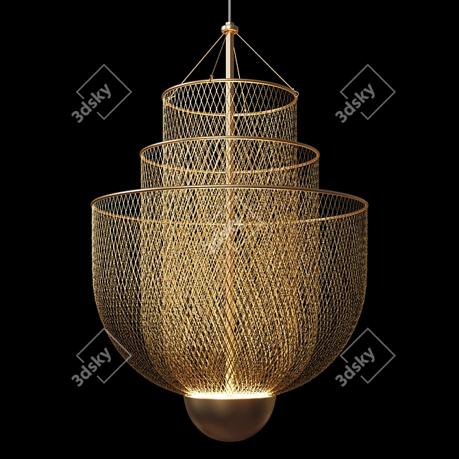 Meshmatica Modern Mesh Table Lamp 3D model image 2