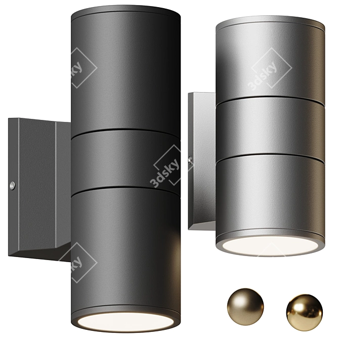 Modern Outdoor Wall Sconce Lighting 3D model image 1