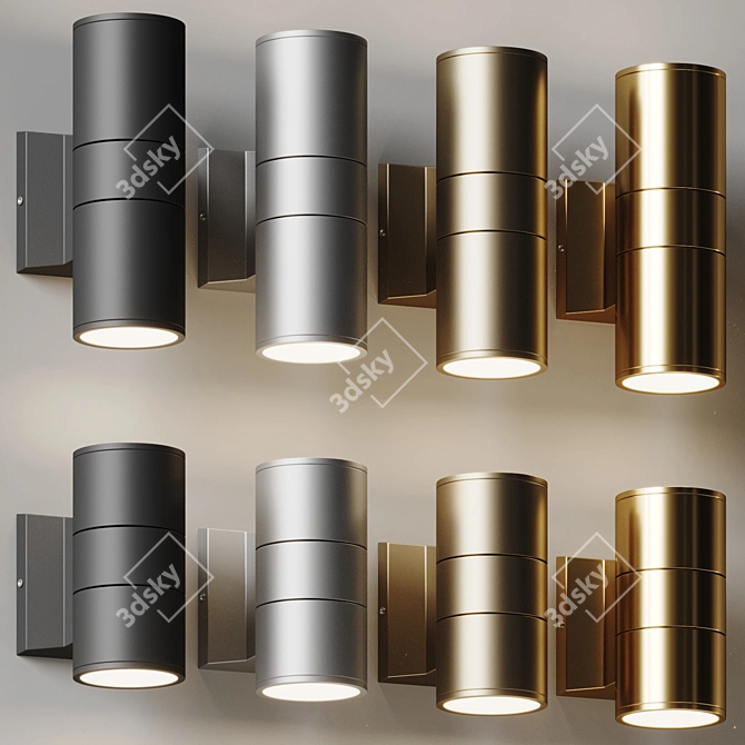 Modern Outdoor Wall Sconce Lighting 3D model image 4