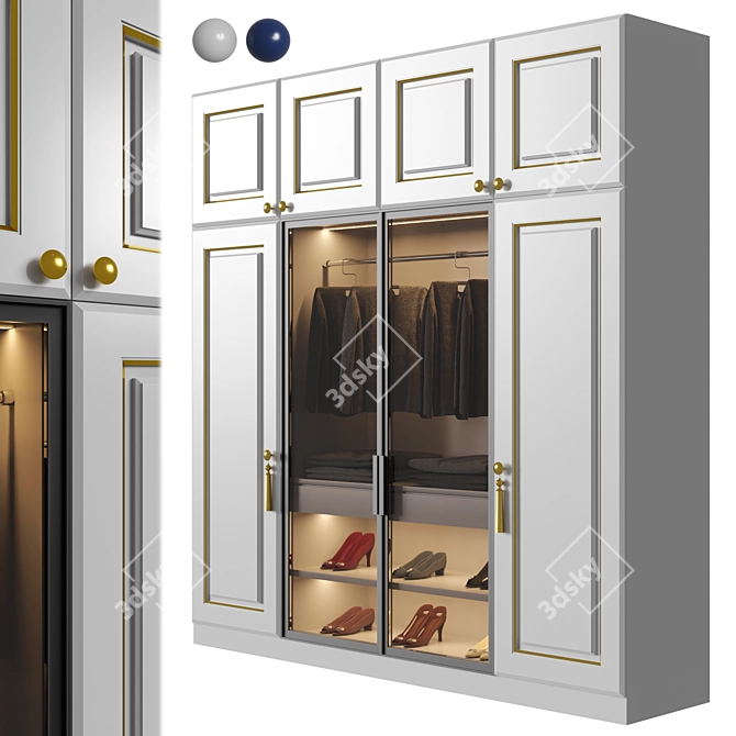 Persian Hallway Wardrobe Set 3D model image 1