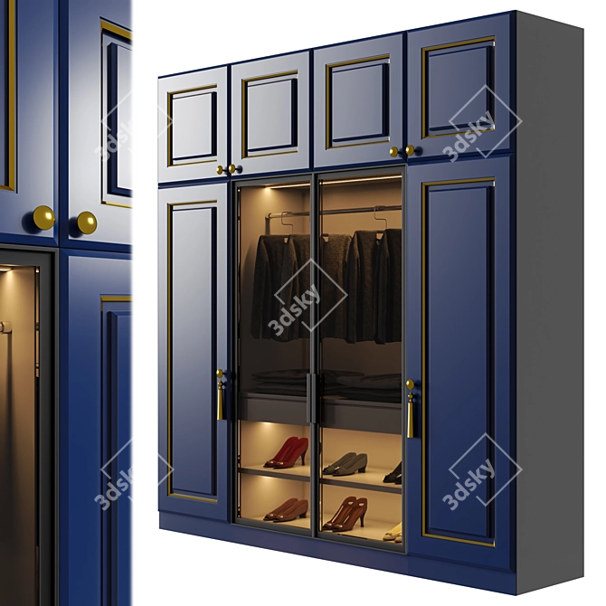 Persian Hallway Wardrobe Set 3D model image 4