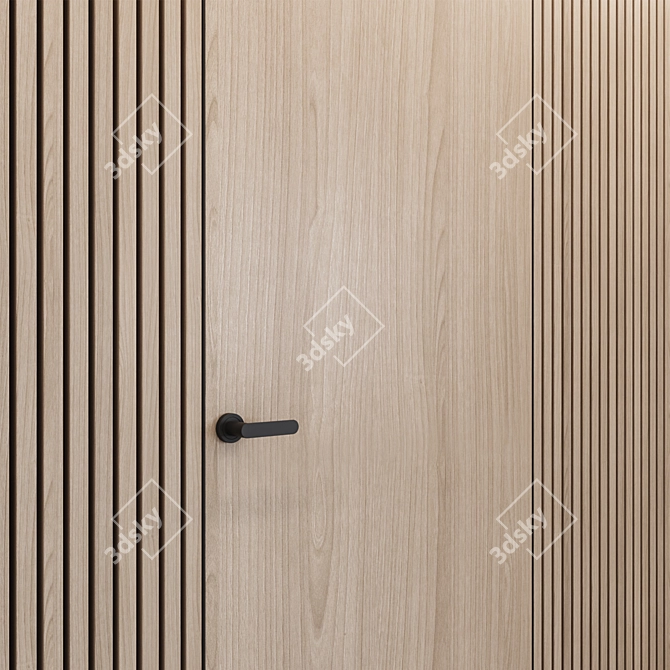 Veneer Wall Panels - 3 Wood Options 3D model image 3