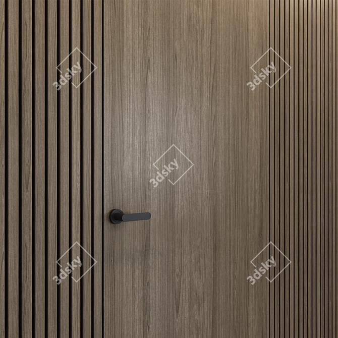 Veneer Wall Panels - 3 Wood Options 3D model image 4