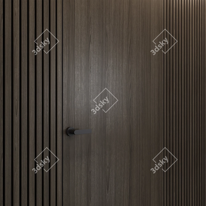 Veneer Wall Panels - 3 Wood Options 3D model image 5