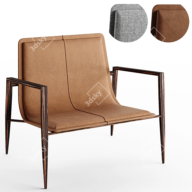 Doimo Musa Armchair, Designer Furniture 3D model image 7