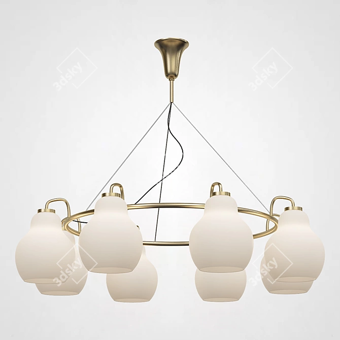  Jocelin CH Pear-Shaped Glass Pendant Light 3D model image 2