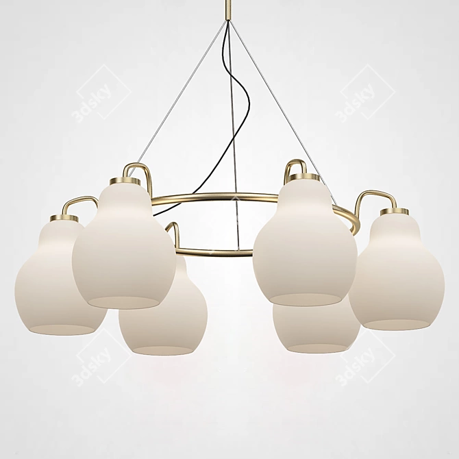  Jocelin CH Pear-Shaped Glass Pendant Light 3D model image 3