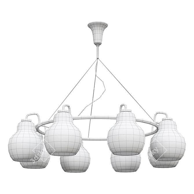  Jocelin CH Pear-Shaped Glass Pendant Light 3D model image 6