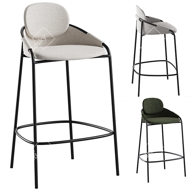 Modern Cosmo Claudio Bar Stool 3D model image 1