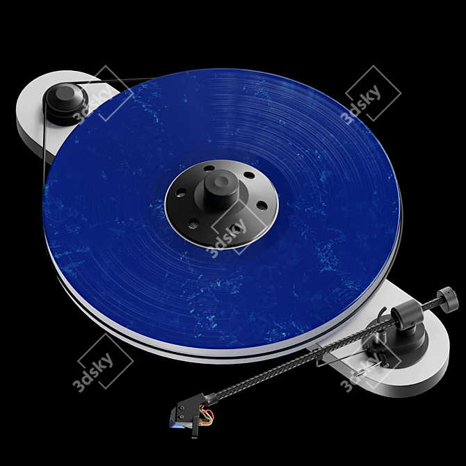 Sleek Pro-Ject Elemental Turntable 3D model image 1