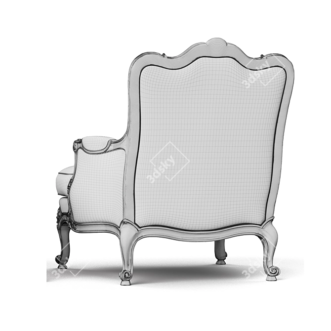 Classic Louis XV Armchair | 3D Upholstery 3D model image 6