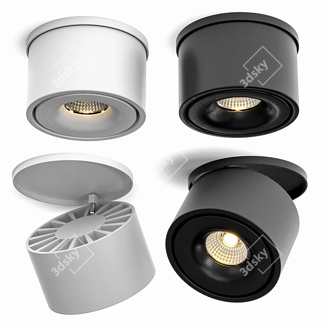 Sleek Nimis Ceiling Spot Light 3D model image 1