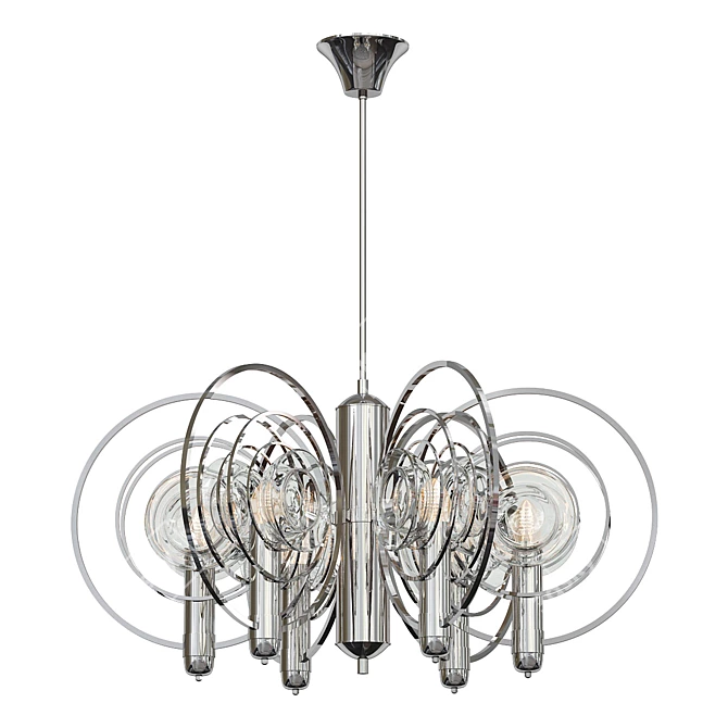 Stilkronen 1970s Lens Chandelier 3D model image 1