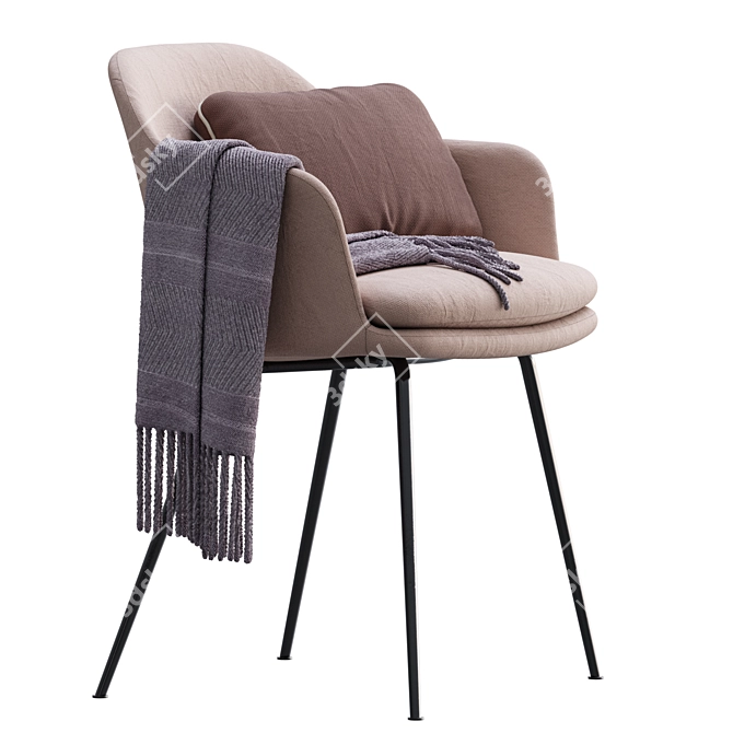 Modern Scandinavian Rely Chair 3D model image 7