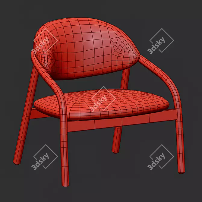 Modern Ash Armchair ELIA PL01 3D model image 4