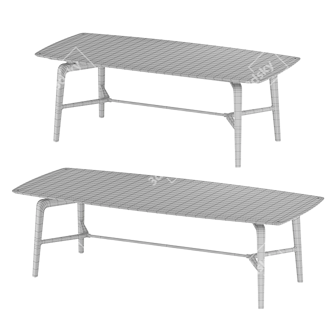 Modern Giorgetti Blade Desk Table 3D model image 5