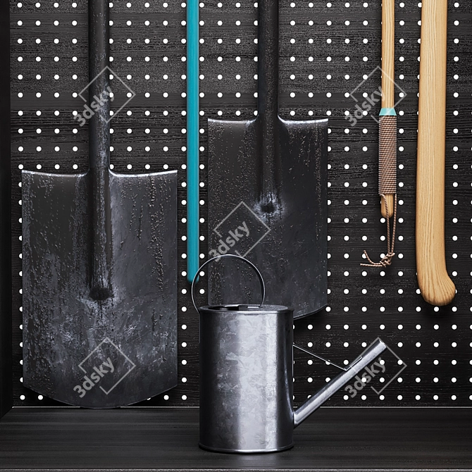 Garden Tool Storage Solution 3D model image 3