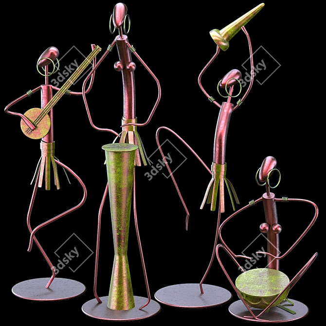 Musical Statue Sculpture 3D Model 3D model image 6