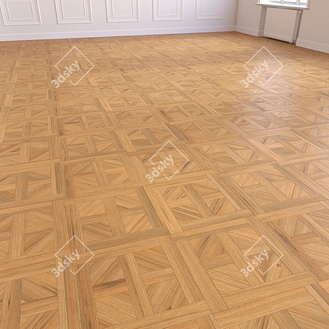 Wooden Floor 3D Model Kit 3D model image 4