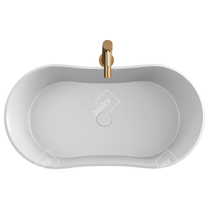 Amalfi Stone Basin 660MM 3D model image 2