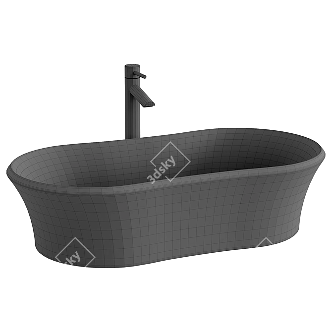 Amalfi Stone Basin 660MM 3D model image 3