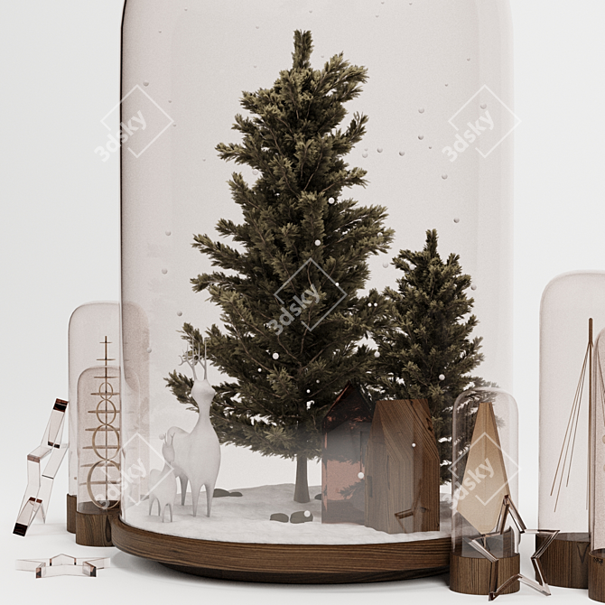 Holiday Terrarium Decor Set 3D model image 5