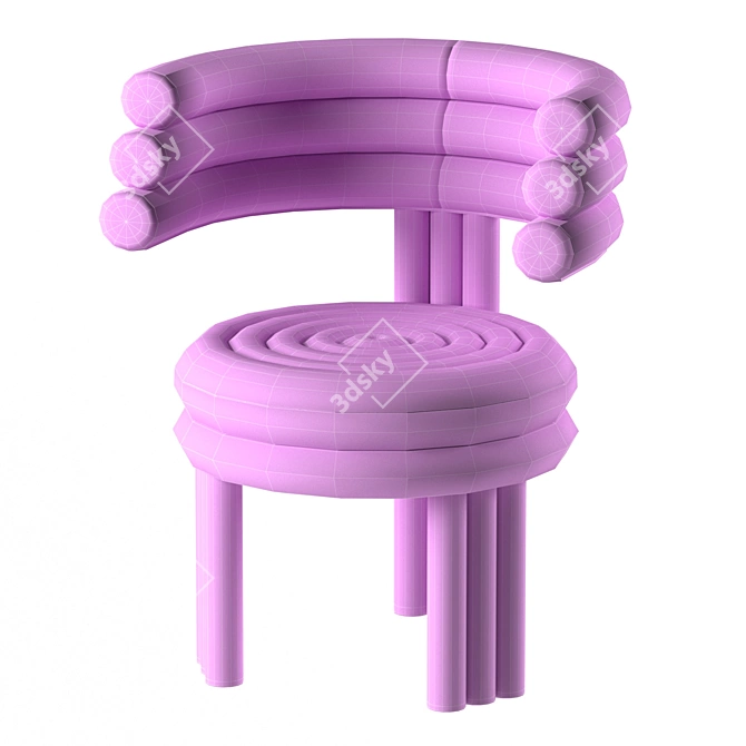 Glamorous Kerr Dining Chair 3D model image 3