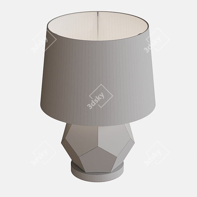 Modern White Table Lamp Fixture 3D model image 5