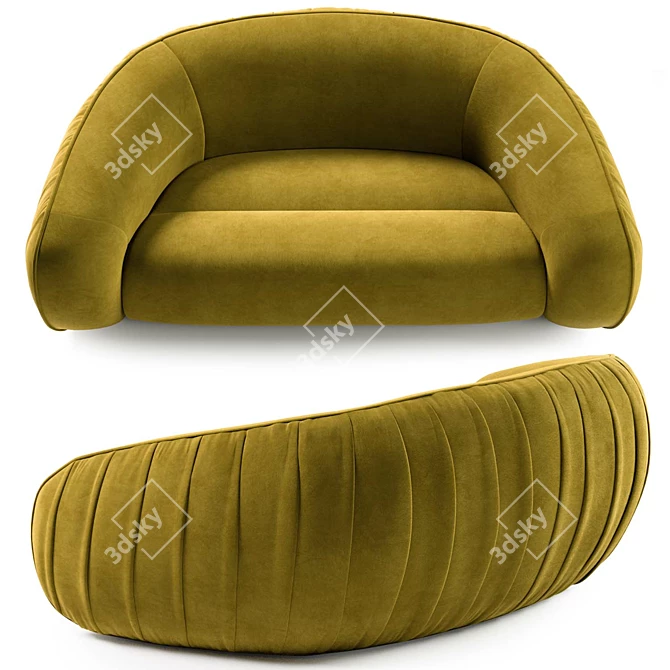 Elegant Emet Soho Home Sofa 3D model image 3