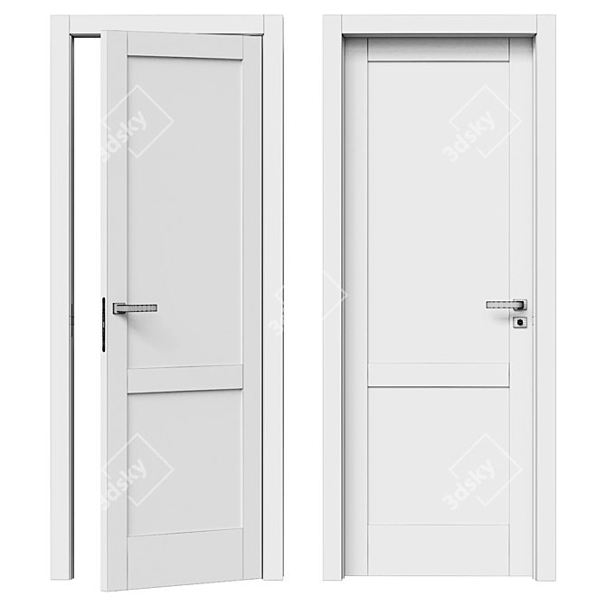 Interior Door LEVEL 2000*700 3D model image 2