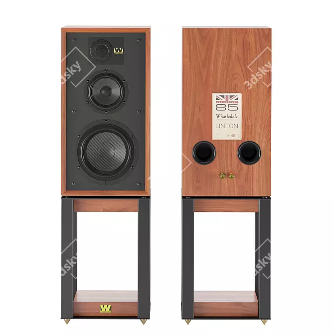 Wharfedale Linton Bookshelf Speaker 3D model image 1