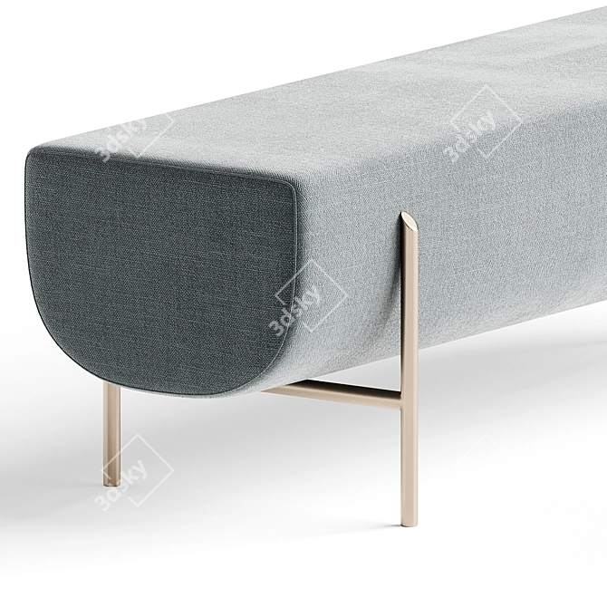 Modern Elegance: Olivya Stone Bench 3D model image 2