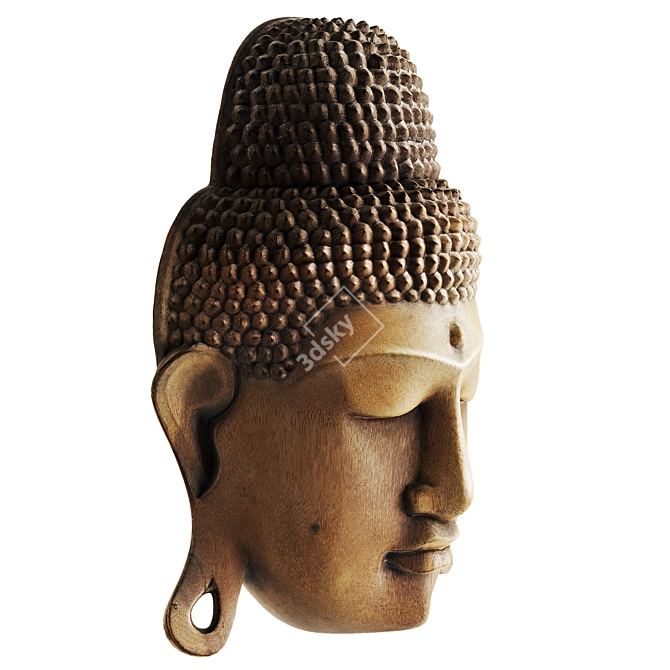 Buddha Masks Decor Set 2016 3D model image 2