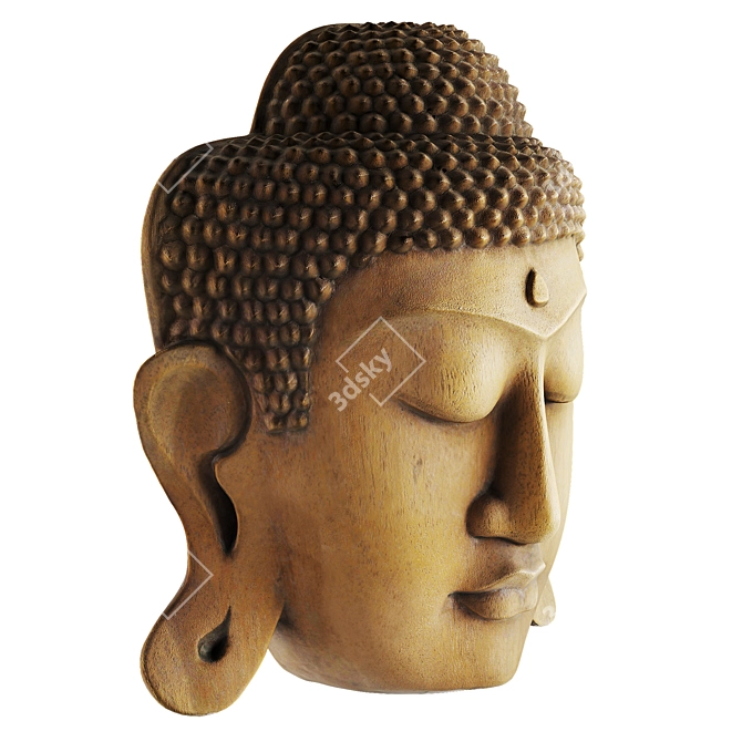 Buddha Masks Decor Set 2016 3D model image 4