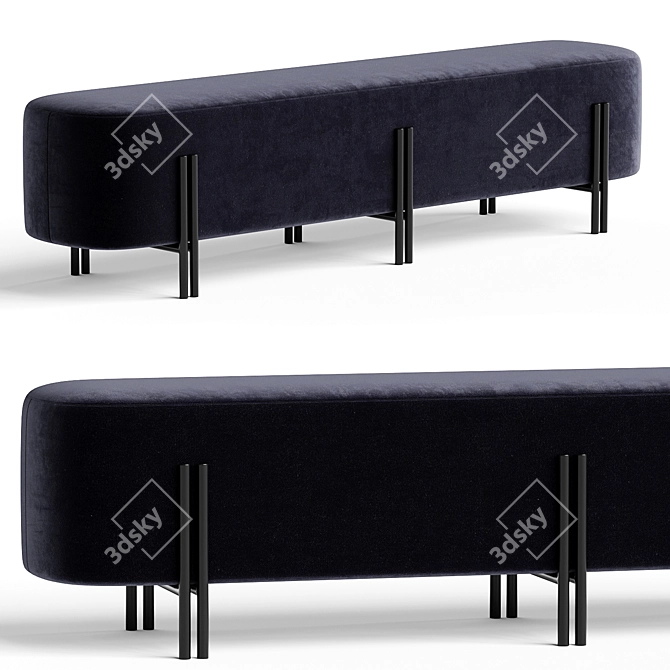 Stylish Ero Bench Olivya Stone 3D model image 1