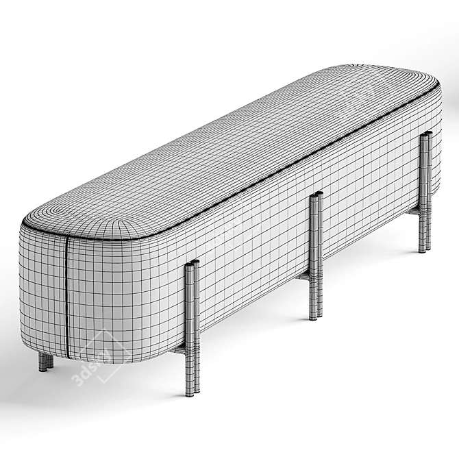 Stylish Ero Bench Olivya Stone 3D model image 3