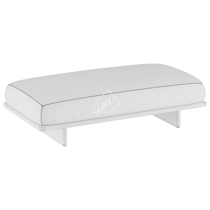 Kettal Mesh Bench with Cushion 3D model image 2